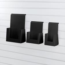 FlexiSlot® Lamellenwand Stahl-Prospektfach Black
