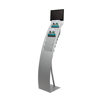 Prospektständer mit digitalem Bilderrahmen „STAND.Flash SIZE Slimline14“